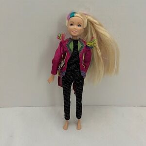 JoJo Siwa Doll Rainbow Hair Pink Jacket Black Jumpsuit Outfit Toy‎ works